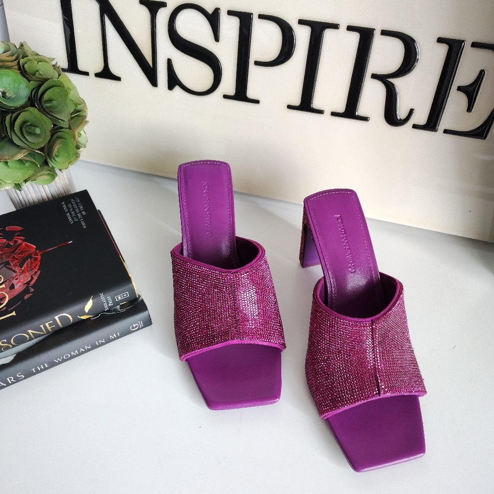 Jonathan Simkhai Asia Crystal Embellished Sandals | Size 39 | NIB | Opera Mauve